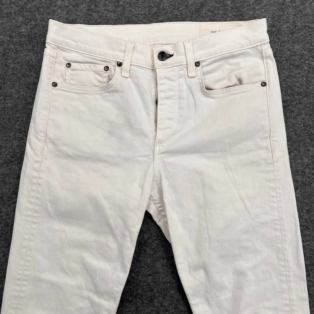 Rag & Bone Fit 2 Slim Leg Jeans Aged White Preppy Size 32x28 Mens Off-White